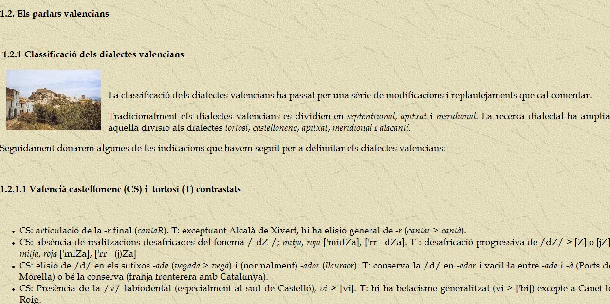 Classificació dels dialectes valencians | Recurso educativo 33807