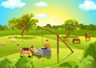 Puzzle Nivel 5: Escena Rural | Recurso educativo 35259