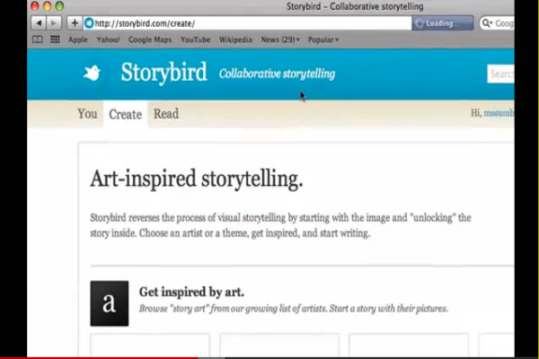 Video: Storytelling with StoryBird | Recurso educativo 35393