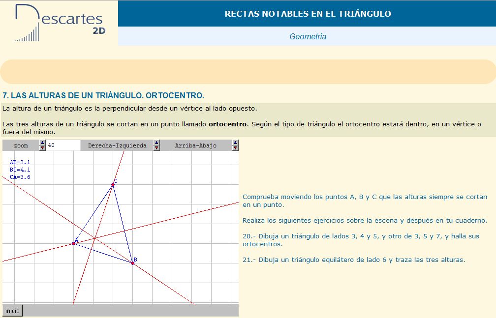 Las alturas de un triángulo | Recurso educativo 37133