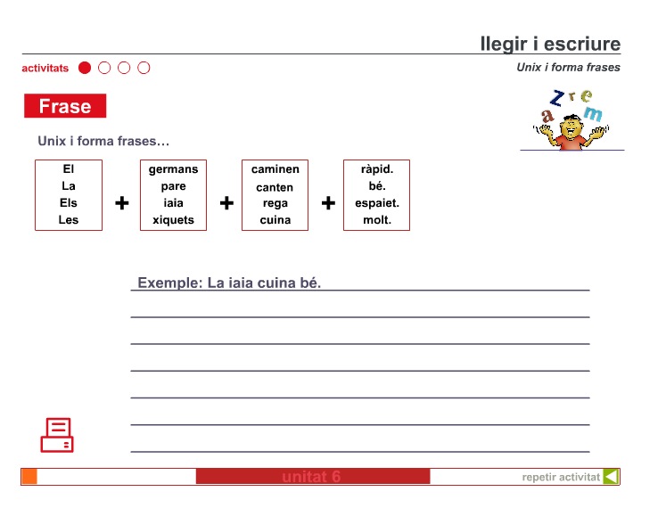 La creació de frases | Recurso educativo 40114