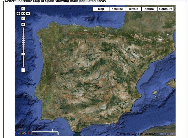 Satellite Map of Spain | Recurso educativo 45093