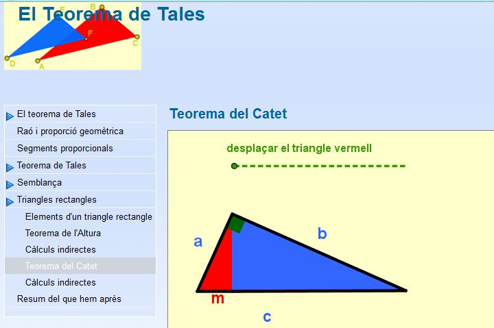 Teorema del cateto | Recurso educativo 45813