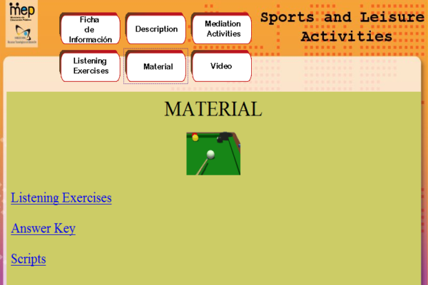 Sport and leisure activities | Recurso educativo 47091
