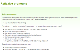 Grammar: reflexive pronouns | Recurso educativo 49739