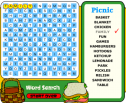 Picnic word search | Recurso educativo 57960