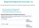 Present continuous reported statements | Recurso educativo 59844