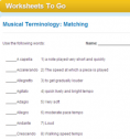 Musical terminology: Matching | Recurso educativo 68960
