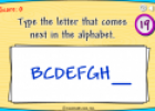 Game: What letter comes next? | Recurso educativo 76644
