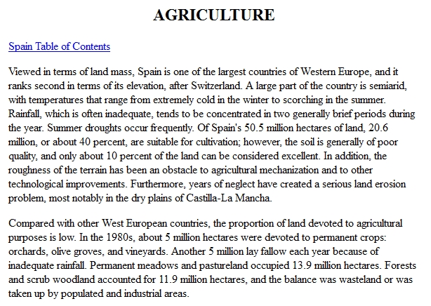 Spain - AGRICULTURE | Recurso educativo 90069