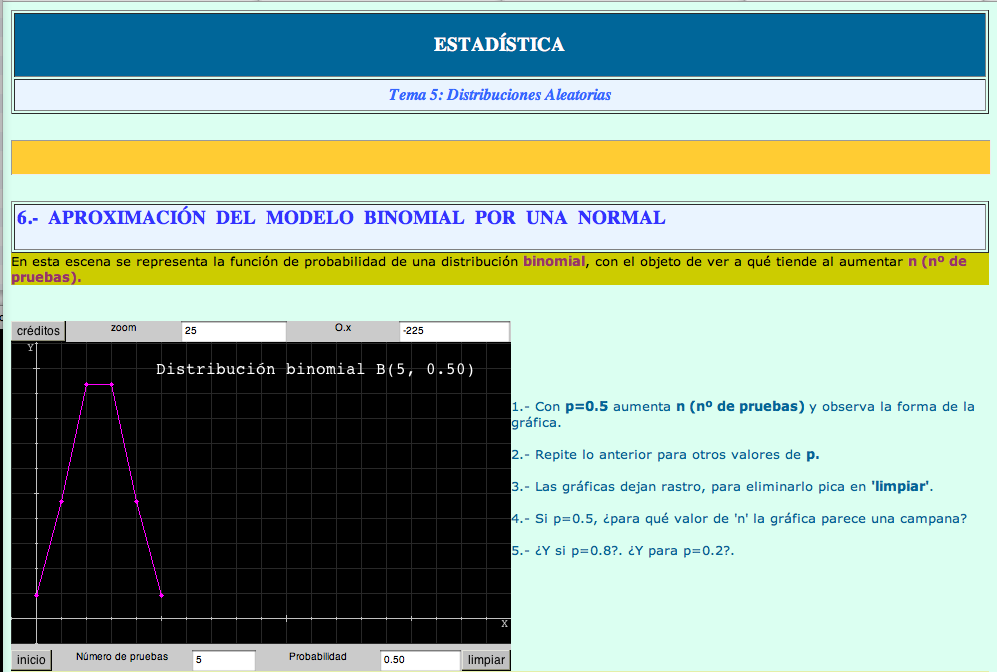 Aproximación del modelo binomial por una normal | Recurso educativo 92337