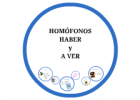 HOMÓFONOS HABER Y A VER | Recurso educativo 114327