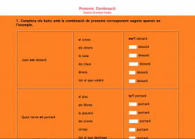 Combinació de pronoms: CI+CD | Recurso educativo 743013