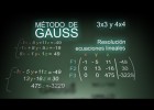 Método de Gauss para resolución ecuaciones lineales de 3x3 y 4x4. | Recurso educativo 744863