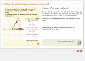 Raons d'angles qualsevol: cosinus d'un angle qualsevol | Recurso educativo 751642