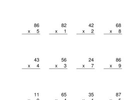 Multiplicaciones de dos cifras por una cifra | Recurso educativo 769941