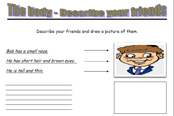 Describe your friend | Recurso educativo 39849