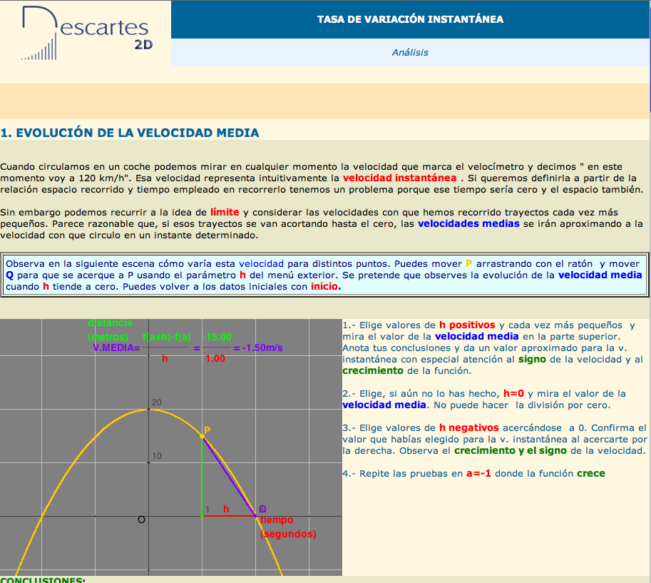 1. Evolución de la velocidad media | Recurso educativo 92214