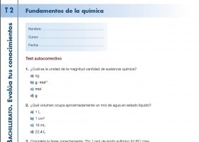 Evalúa tus conocimientos. 2. Fundamentos de la química | Recurso educativo 724597