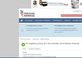 Lei Orgánica 5/2005, de 17 de novembro, da Defensa Nacional | Recurso educativo 787177